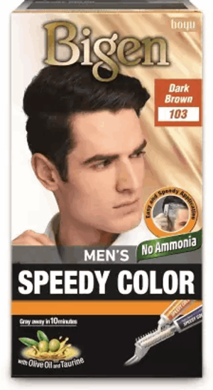 Bigen Men's Speedy Color Dark Brown 103 80gm